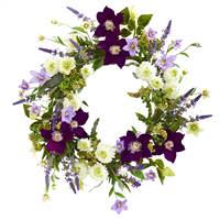 22” Mixed Flower Artificial Wreath