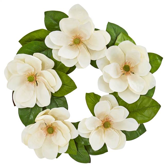 23” Magnolia Artificial Wreath