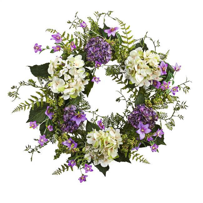 24'' Hydrangea Berry Wreath