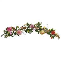 60'' Mixed Peony & Berry Garland