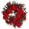 24" Poinsettia Wreath