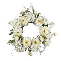 20" Peony Hydrangea Wreath