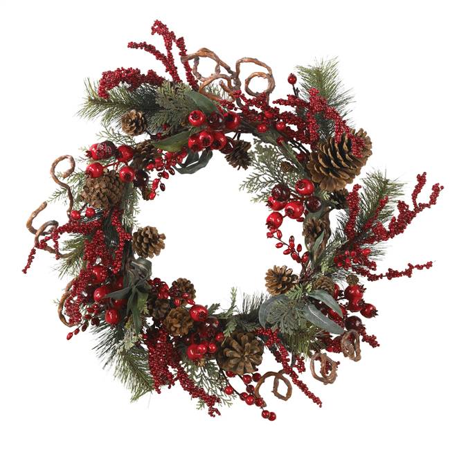 24” Assorted Berry Wreath