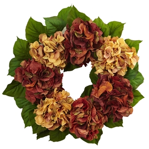 24'' Autumn Hydrangea Wreath