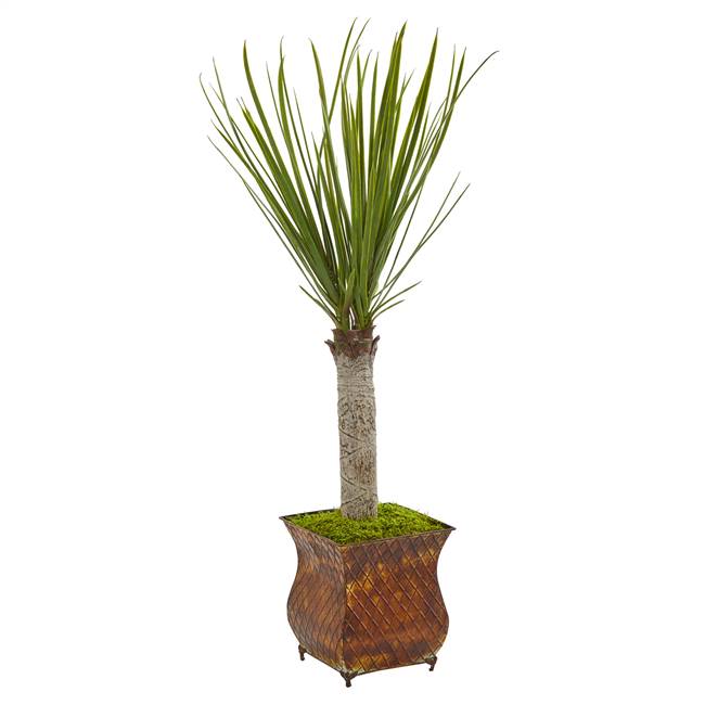 40” Yucca Artificial Tree in Metal Planter