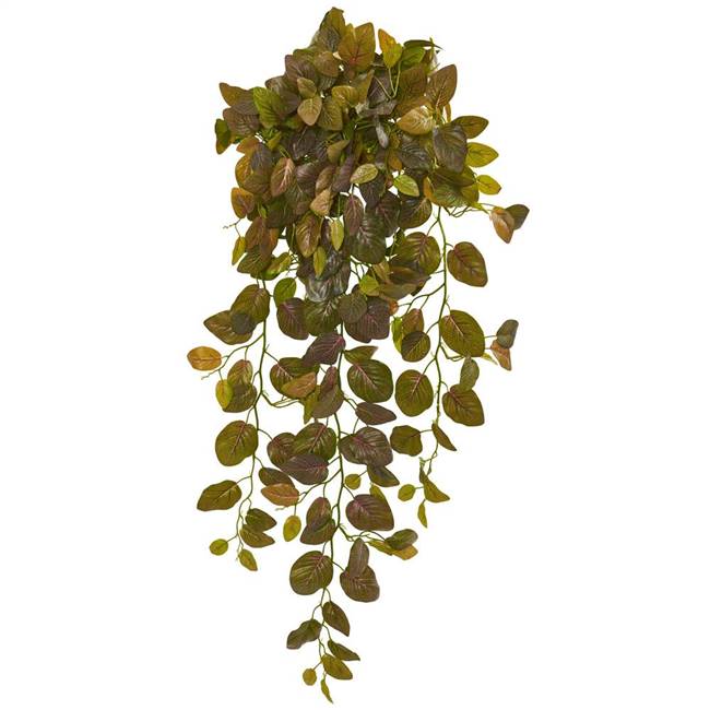 36” Fittonia Hanging Bush Artificial Plant (Set of 2) (Real Touch)