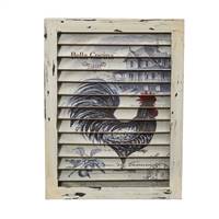 Rooster Window Shutter Wall Decor