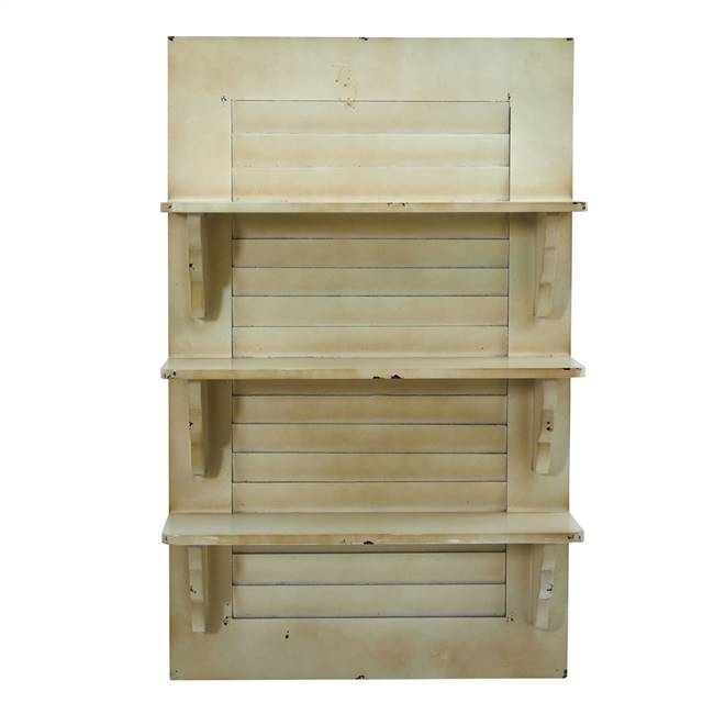 31.75” Vintage Window Shutter Shelving Wall Decor