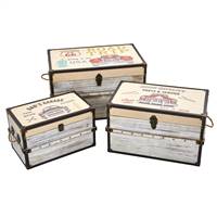 Classic Car Collection Trunk and Storage Boxes (Set of 3)