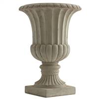 20.25" Large Sand Colored Urn Indoor/Outdoor)