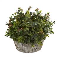 Eucalyptus Artificial Plant in Oak Planter