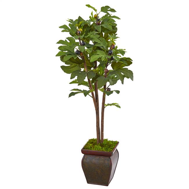 49” Fig Artificial Tree in Decorative Planter