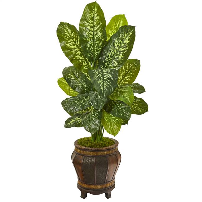 51” Dieffenbachia Artificial Plant in Planter (Real Touch)
