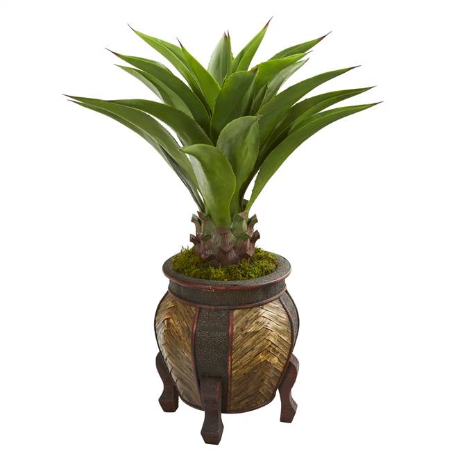 40” Agave Artificial Plant in Decorative Planter