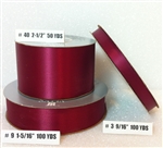 Ribbon #3 Satin Burgundy Berwick 100Yd Pk 1