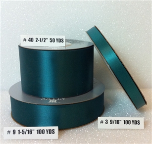 Ribbon #9 Satin Teal Berwick 100Yd Pk 1