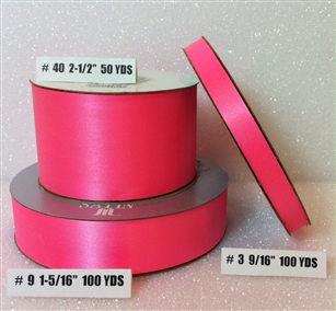 Ribbon #40 Satin Hot Pink 50Yd Pk 1