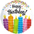 Happy Birthday Colorful Candles Foil Balloon
