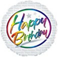 Happy Birthday Rainbow Foil Balloon