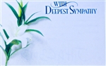 "With Deepest Sympathy" Lily Enclosure Cards (pack of 50)