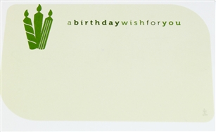 "a birthday wish for you" candle Enclosure Cards (pack of 50)