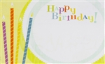 "Happy Birthday" Candles Enclosure Cards (pack of 50)