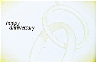 "Happy Anniversary" Conjoined Rings, Enclosure Cards (pack of 50)