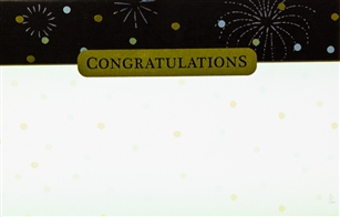 "Congratulations" Fireworks Enclosure Cards (pack of 50)