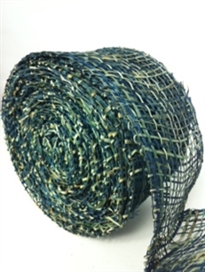 Ribbon Burlap Peacock 2-1/2" X 10 Yard