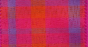 Ribbon #40 Wired Magenta Tangerine Plaid 606 50Yd