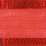 Ribbon #3 Delight Sheer Red W/Satin Edge 25Y