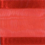 Ribbon #9 Delight Sheer Red W/Satin Edge 100Y
