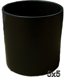 Ceramic Cylinder Vase 5x5 - Black