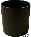 Ceramic Cylinder Vase 7x7 - Black