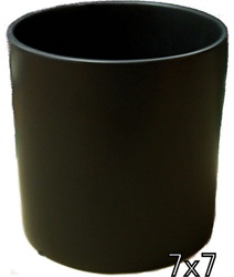 Ceramic Cylinder Vase 7x7 - Black