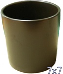 Ceramic Cylinder Vase 7x7 - Brown