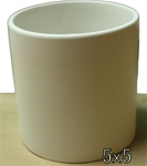 Ceramic Cylinder Vase 5x5 - White
