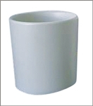 Ceramic Cylinder Vase 6x6 - White
