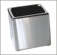 Ceramic Cube Vase 4x4x4 - Silver
