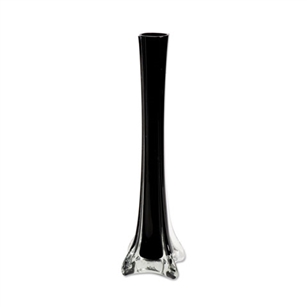 Black Eiffel tower vase, 12" Tall