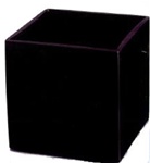 Black Cube Glass Vase 4x4x4