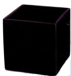 Black Cube Glass Vase 7x7x7