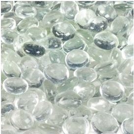 Flat Clear Marbles (5 Pound Bag)