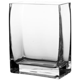 Square Glass Vase 2.5x6x6"h