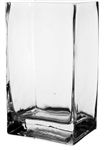 Square Glass Vase 4x6x8"h