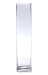 Square Glass vase 4x4x18