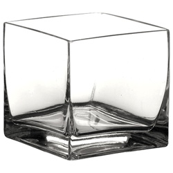 Cube Glass Vase 8x8x8