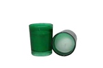Votive with Candle - Green (Case of 25)