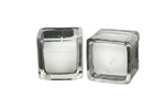 Square Clear Votive with Candle (Case of 24)