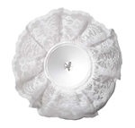 8" LOMEY® Bouquet Collar, White Lace, 24/case